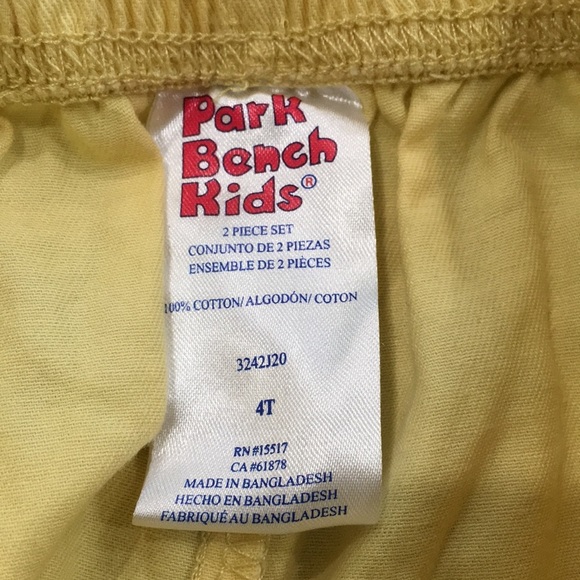 Park Bench Kids‎ Girls Sz 4T Yellow Ruffle Pull On Shorts 100% Cotton - Picture 4 of 6